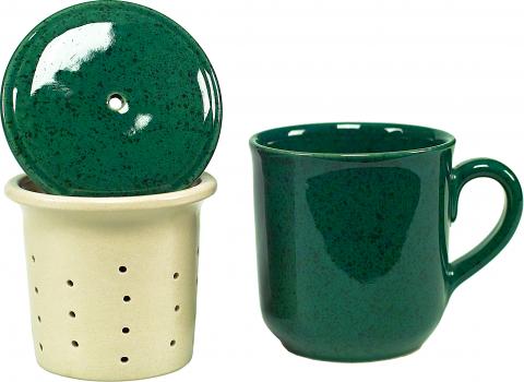 Teebecher mit Sieb und Deckel