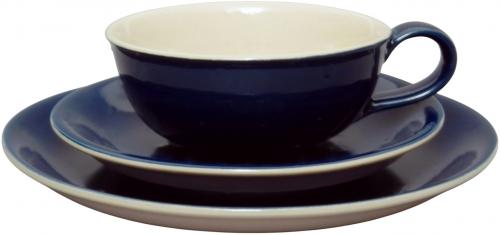 Teegedeck glänzend blau