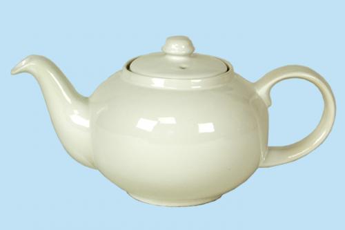 Teekanne 1,5 l glänzend weiß - 2.Wahl
