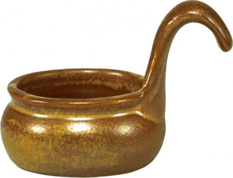 Teelicht mit Henkel braun