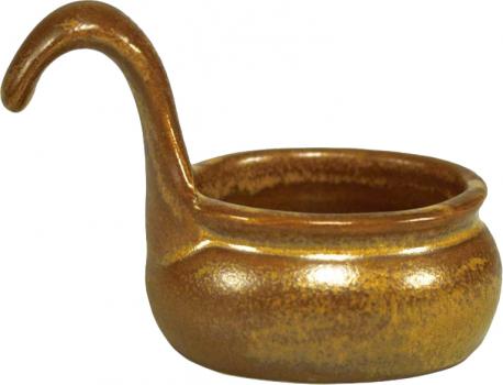 Teelicht mit Henkel braun