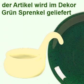 Teelicht mit Henkel grün Sprenkel
