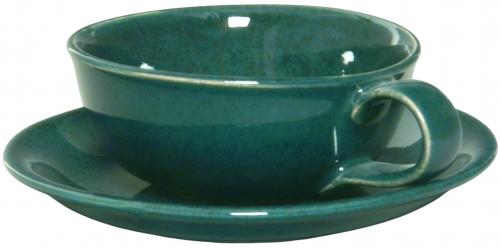 Teeschale grün Sprenkel