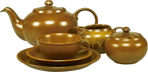 Teeservice 15-teilig braun