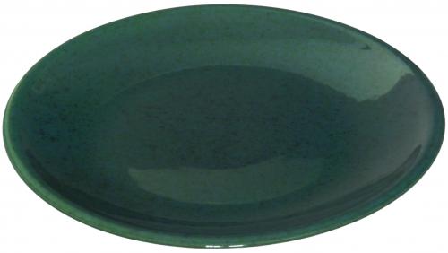 Teller 24 flach grün Sprenkel