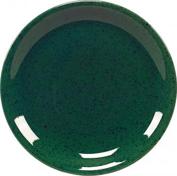 Teller 24 flach grün Sprenkel