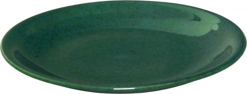 Teller 24 flach grün Sprenkel
