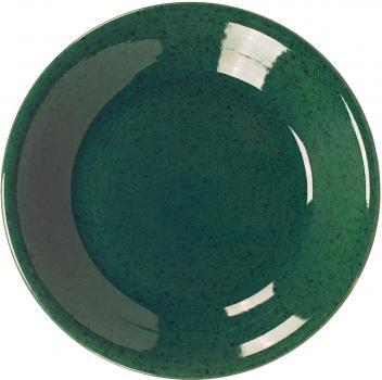 Teller 24 tief grün Sprenkel