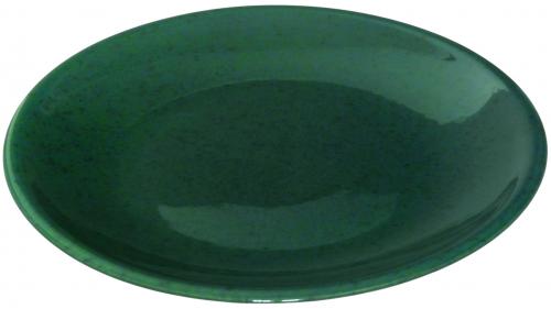 Teller 29 flach grün Sprenkel