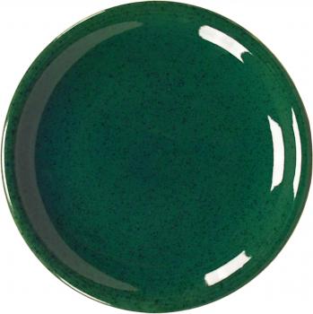 Teller 29 flach grün Sprenkel