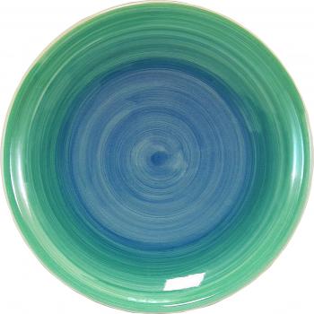 Teller 29 flach Aqua