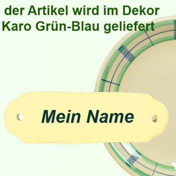 Türschild karo grün-blau