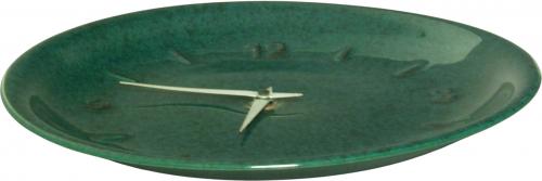 Wanduhr grün Sprenkel