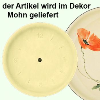 Wanduhr Mohn