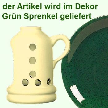 Windlicht grün Sprenkel