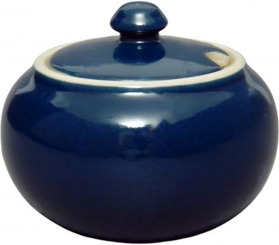 Zuckerdose glänzend blau