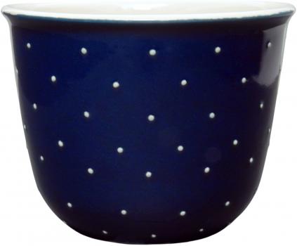 Übertopf 19 blau 3 Punkt
