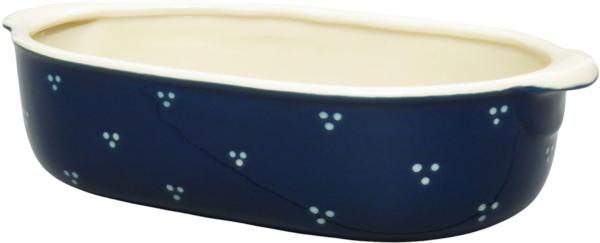 Auflaufform 30 blau 3 Punkt