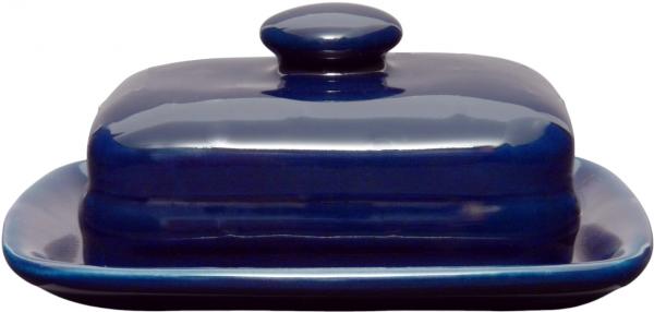 Butterdose glänzend blau