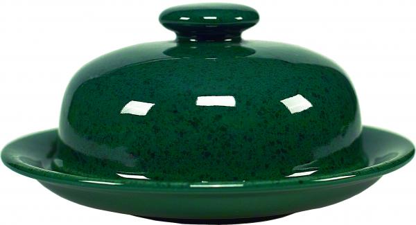 Camembertdose grün Sprenkel