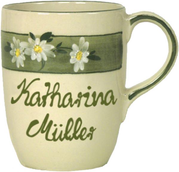Cappuccino mit Schrift (2 Zeilen)