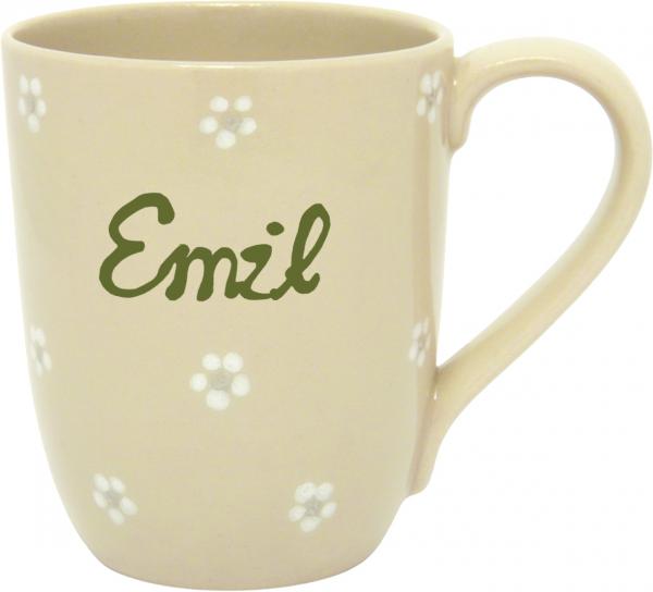 Cappuccino with font Gänseblümchen