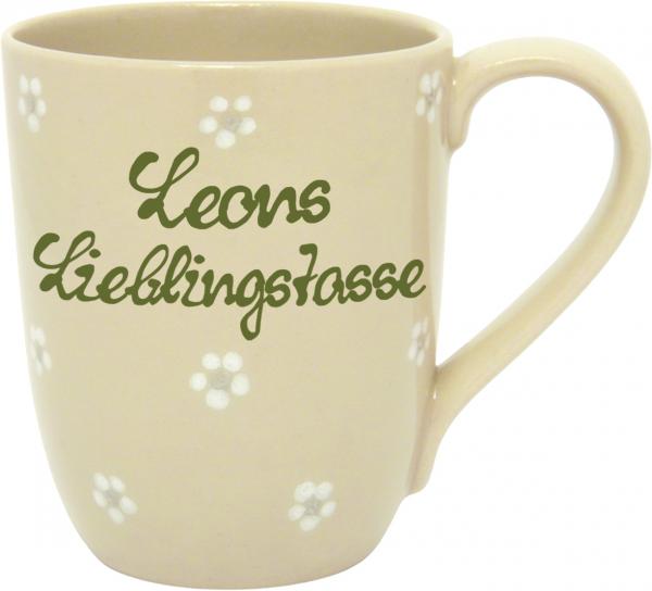 Cappuccino mit Schrift (2 Zeilen)