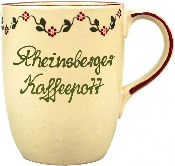 Cappuccino mit Schrift (2 Zeilen) Vergissmeinnicht bordeaux