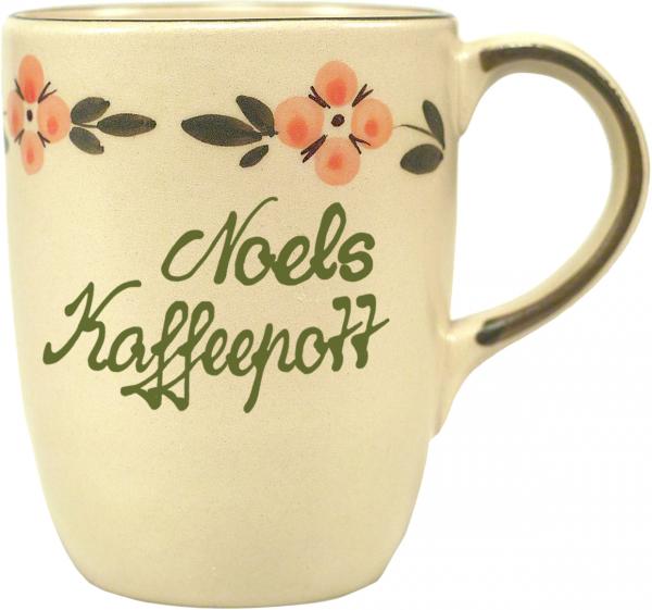 Cappuccino mit Schrift (2 Zeilen) Wilde Rose