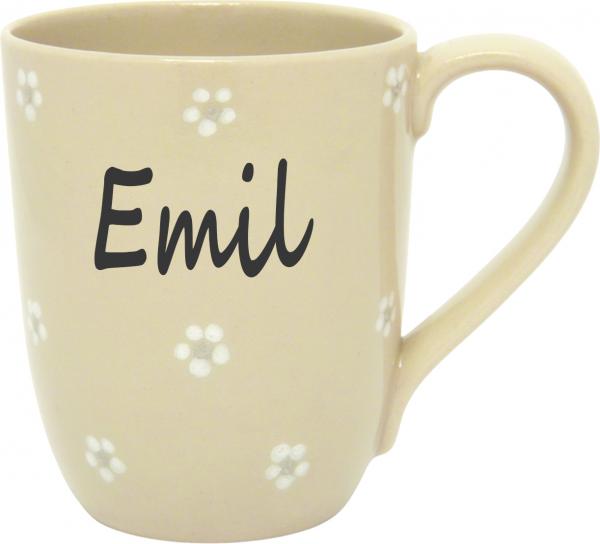 Cappuccino with font (2 Zeilen) Gänseblümchen