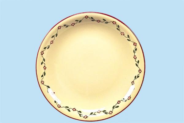 Dessertteller 19 mit Schrift (2 Zeilen) Vergissmeinnicht bordeaux