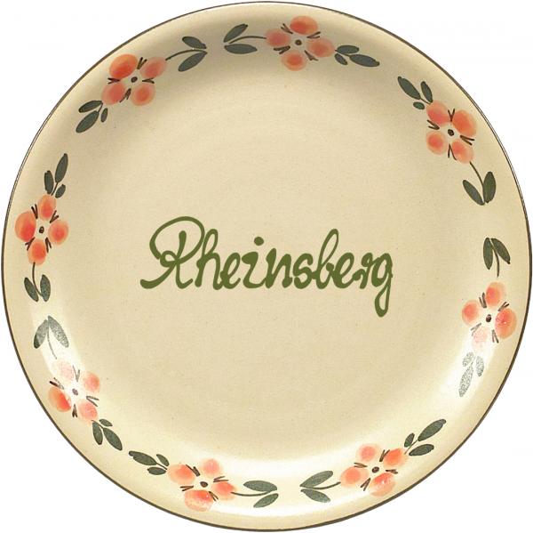 Dessertteller 19 mit Schrift (1 Zeile) Wilde Rose