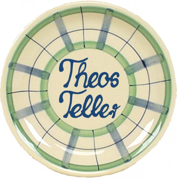 Dessertteller 19 mit Schrift (2 Zeilen)