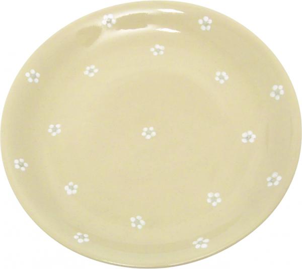 Dessert Plate 19 mit Schrift (2 Zeilen) Gänseblümchen