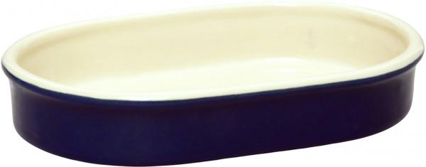 Fischbüchse oval glänzend blau