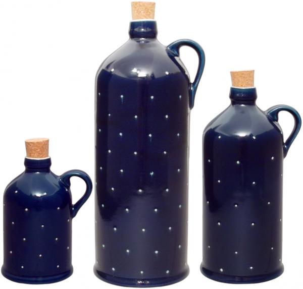 Flasche 0,5 blau 3 Punkt