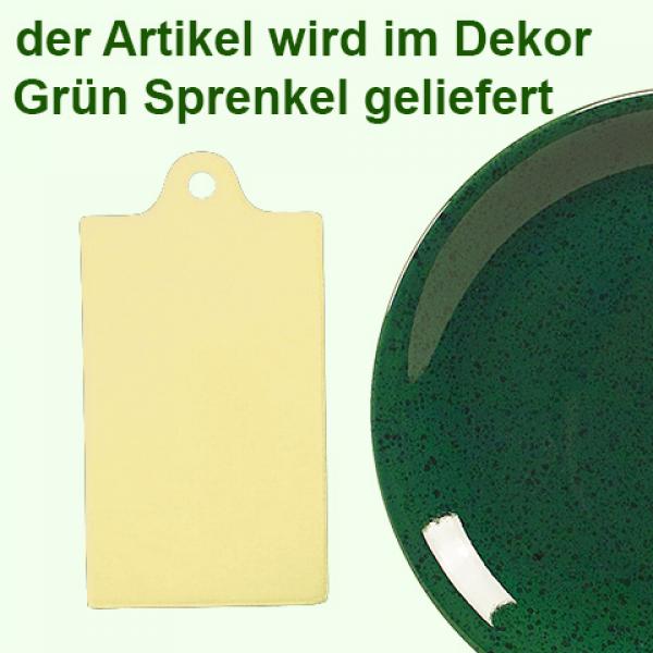 Frühstücksbrett grün Sprenkel