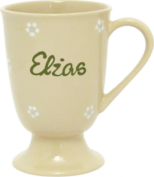 Cup with font Gänseblümchen