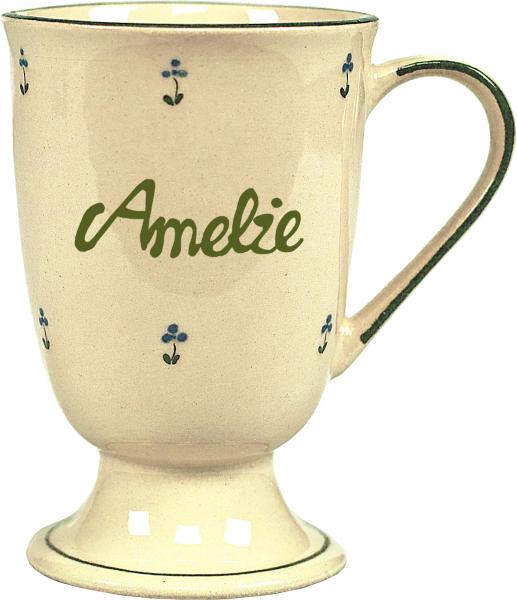 Fußtasse mit Schrift