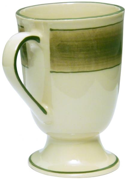 Fußtasse mit Schrift (1 Zeile) Dekor Margueritenblume
