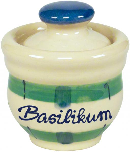 Gewürzdose mit Schrift karo grün-blau