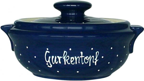 Gurkentopf blau 3 Punkt