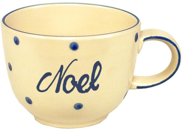 Jumbotasse mit Schrift (1 Zeile) Elli blau