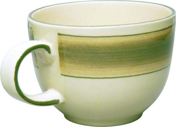 Jumbotasse mit Schrift (1 Zeile) Dekor Margueritenblume
