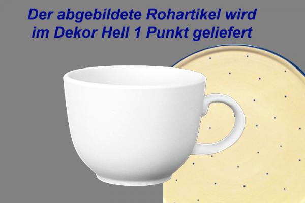 Jumbotasse mit Schrift (2 Zeilen) hell 1 Punkt