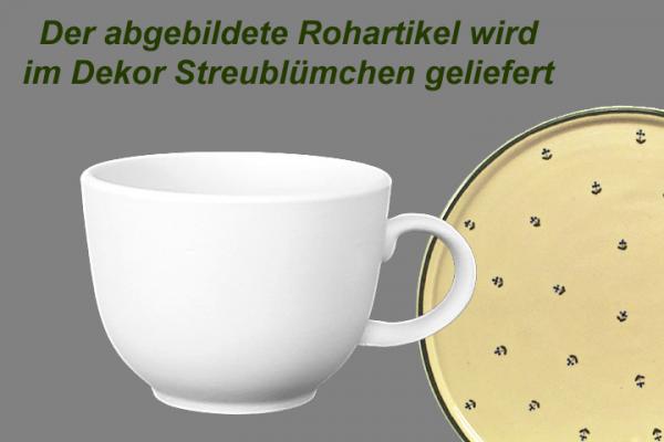 Jumbotasse mit Schrift (2 Zeilen) Streublume