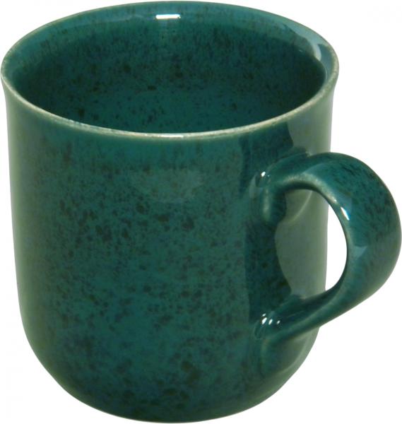Kaffeebecher grün Sprenkel
