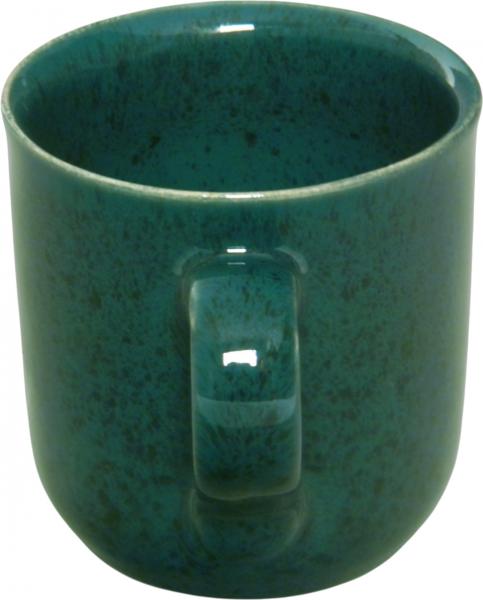 Kaffeebecher grün Sprenkel
