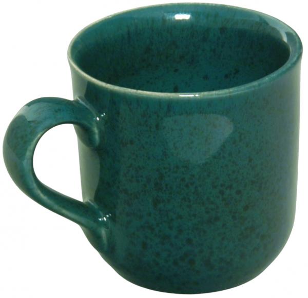 Kaffeebecher grün Sprenkel