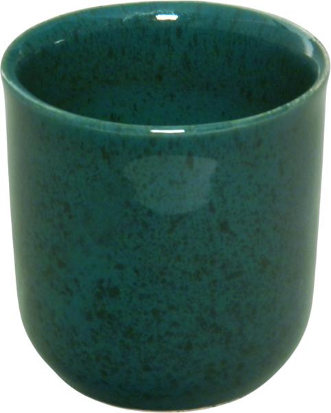 Kaffeebecher grün Sprenkel